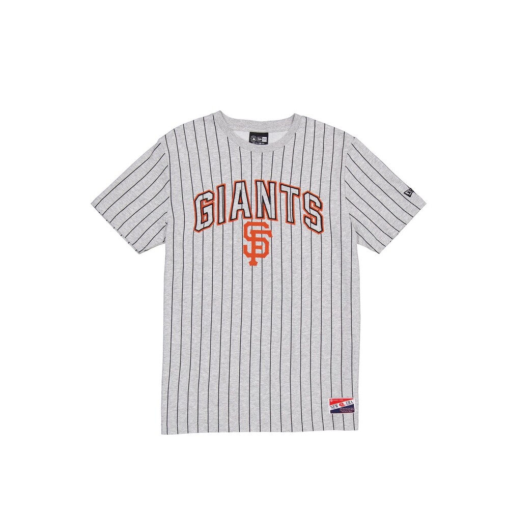 New Era San Francisco Giants Throwback Gray Pinstripe T-Shirt - Size XXL